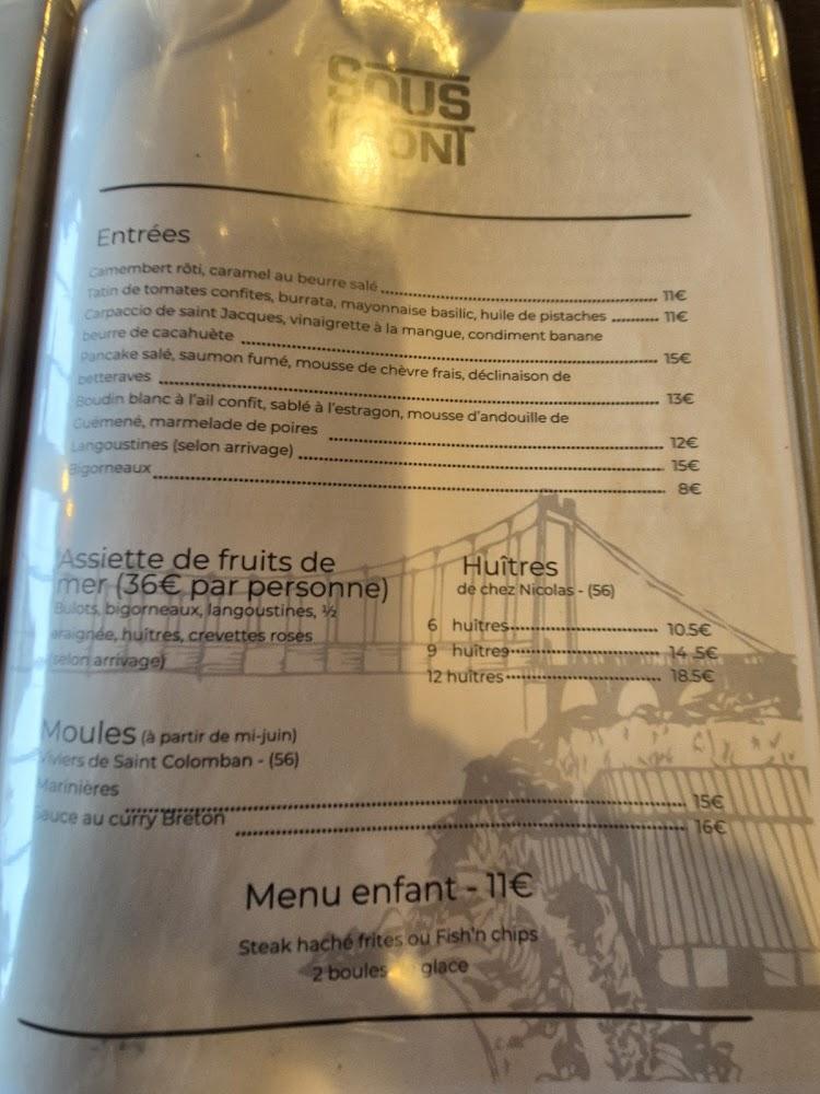 Sous L'Pont - Menu Image 2